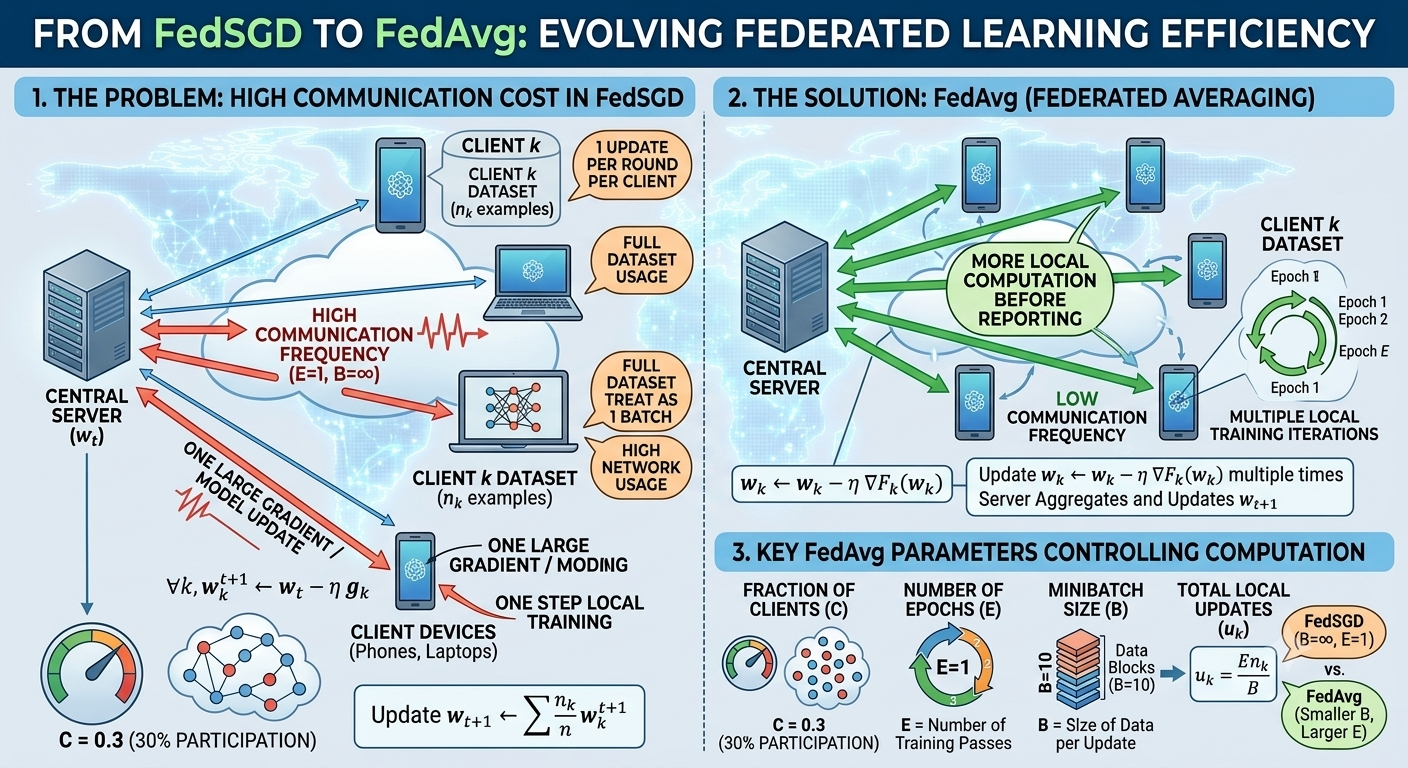 Cracking the Code of Distributed AI: Moving from FedSGD to FedAvg in Federated Learning